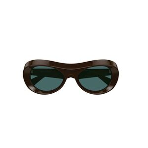 Bottega Veneta Eyewear Oval Frame Sunglasses BV1284S in brown